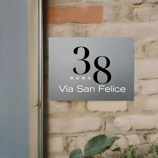 Numero Civico Personalizzato Alluminio Moderno Targa Argento Oro Per Casa