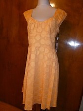 Calvin Klein Womens Apricot Stylish Detailed Cotton Lined Dress Size 12 CD9G3C94