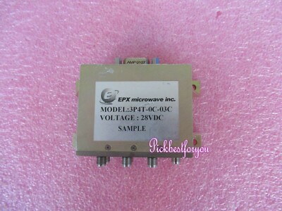 EPX 3P4T-0C-03C 28V DC-18GHz SP8T RF microwave coaxial matrix switch #H798D YD