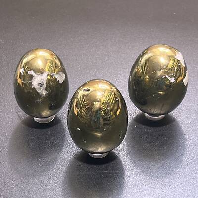 Chalcopyrite Golden Eggs Polished Gemstone Décor Supply Gold