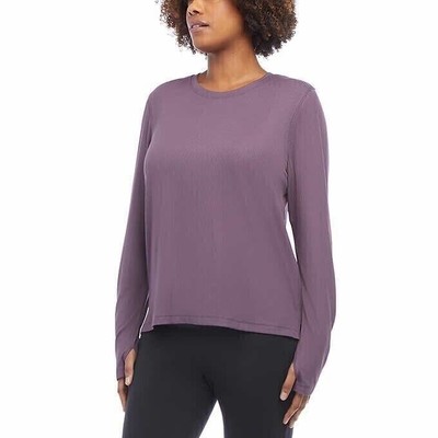Danskin Ultimate Rib Long Sleeve Thumbhole Tee Vintage Violet  Women's Sz M NWT