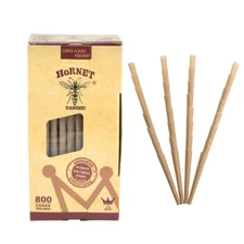 HORNET 1 1/4 Natural Pre-Rolled Rolling Paper Cones With Mouth Tips 800Cones/Box