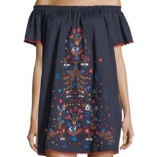 Tory Burch Wildflower Embroidered Beach Coverup Dress NWOT), Size Medium