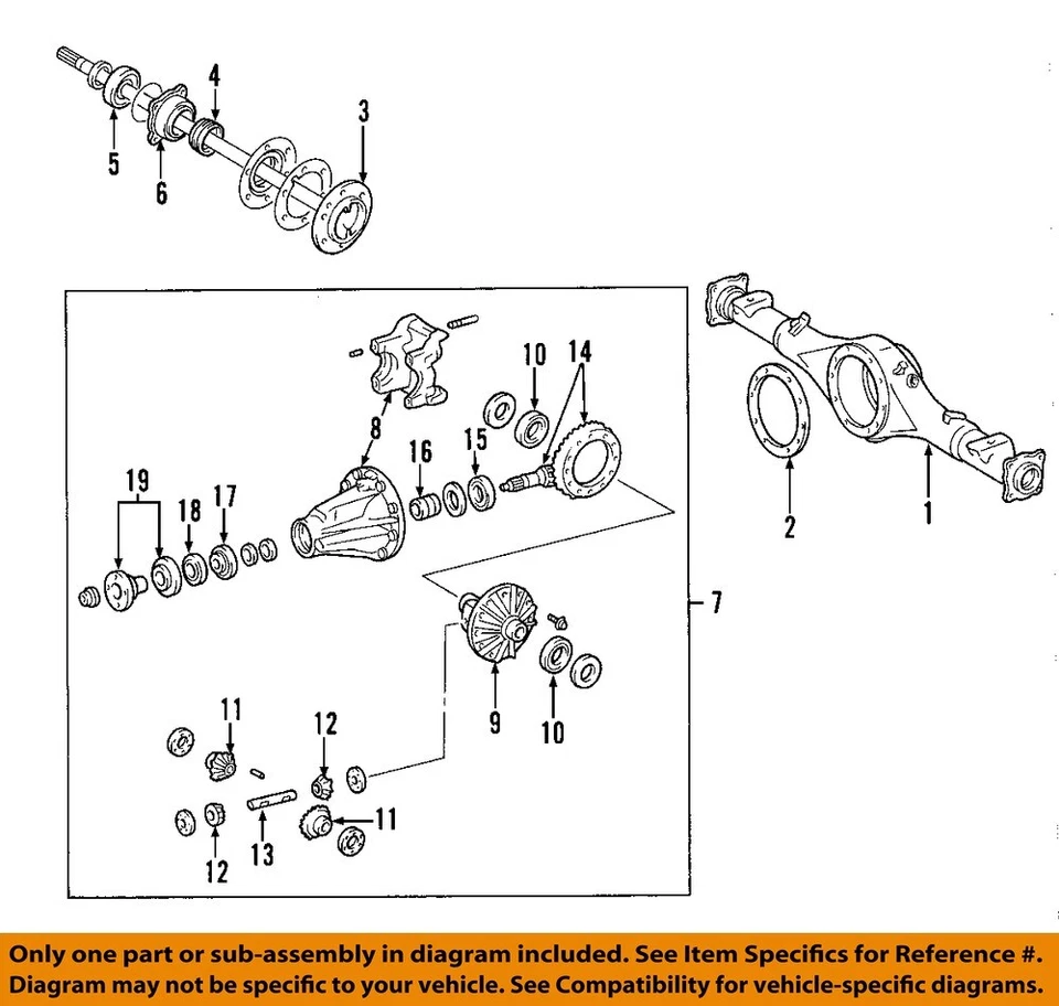 Used Differential Carrier Assembly fits: 2005 Toyota Sequoia Rear Axle 4x2 PreRu - Изображение 3 из 4