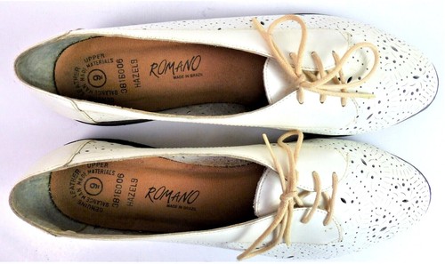 Romano Oxford Lace-up Perforated Leather, Made in Brazil Shoes - Women's Size 9 - Picture 6 of 8