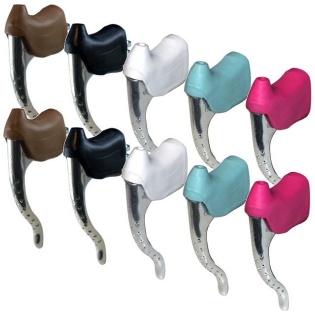 SET OF BRAKE LEVER + HOODS CYCLE VINTAGE Ø22.2MM OLD RETRO FIXIE