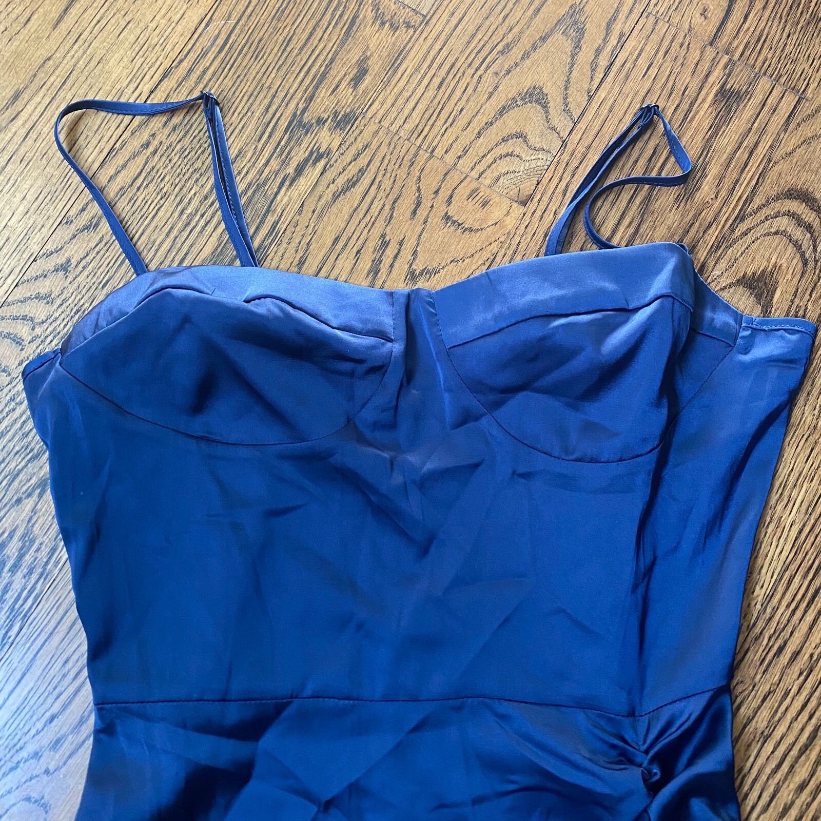 NWT Cider Illusion Ruched Satin Assymetrical Formal Dress