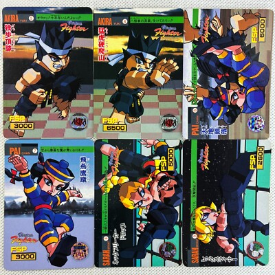 Virtua Fighter Carddass 18 Regular Cards Complete Set Bandai 1994