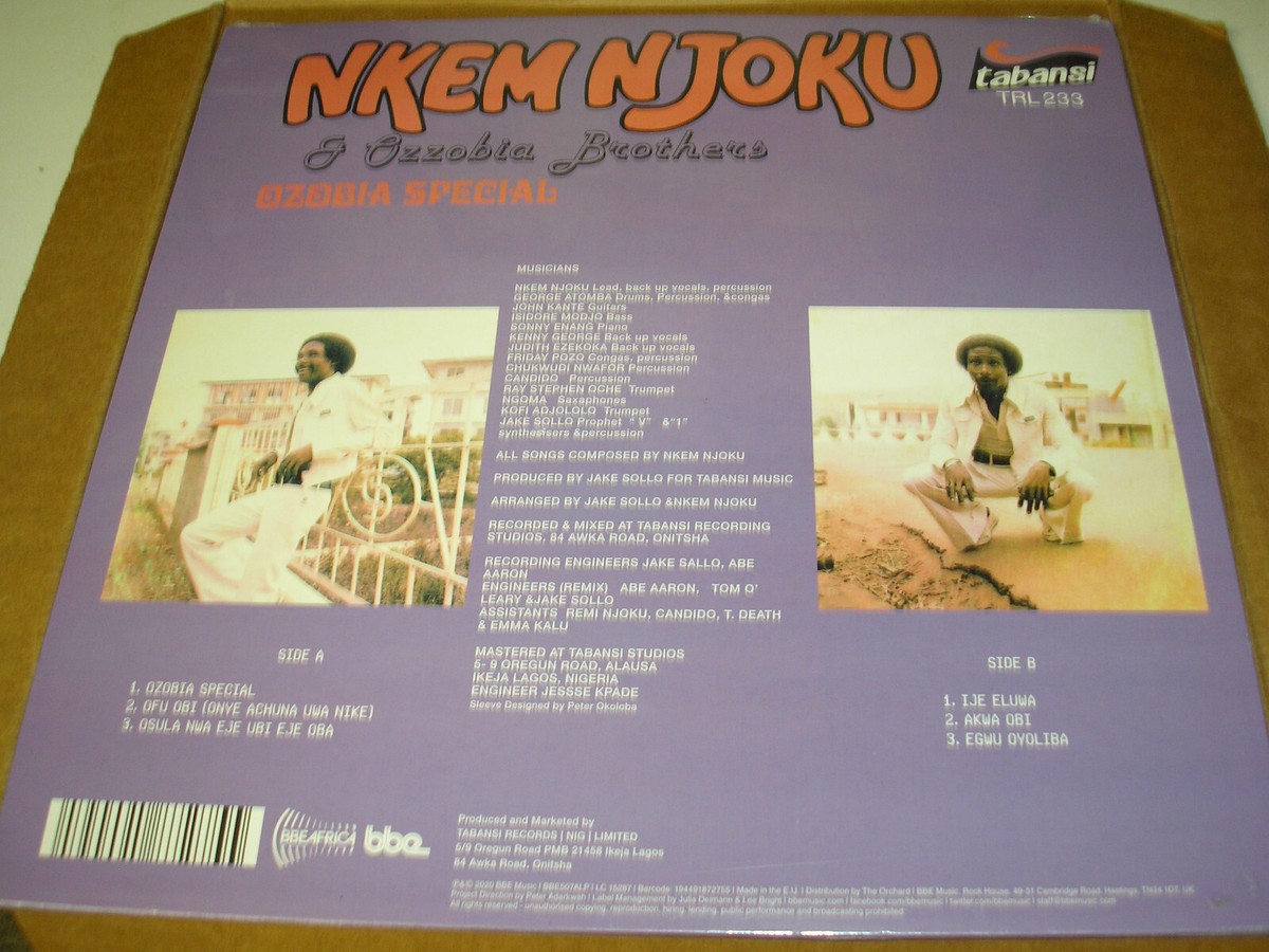 その他 Nkem Njoku & Ozzobia Brothers LP Nkem Njoku & Ozzobia Brothers - Ozobia Special LP new BBE reissue