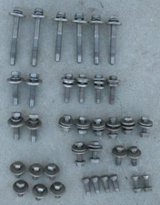 LINCOLN CONTINENTAL FRONT BUMPER BRACKET NUTS BOLTS WASHERS 69 1969 FORD OEM