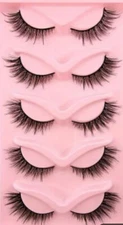 5 Pairs Cat Eye Lashes End Lengthening Natural Fluffy Faux Minx False Eyelashes