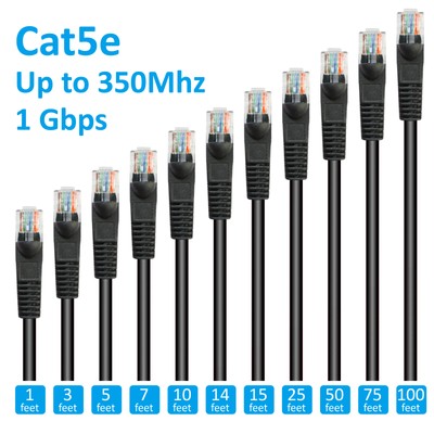 Steren 6ft Cat5e Patch Cord Non-Booted UTP cULus Black