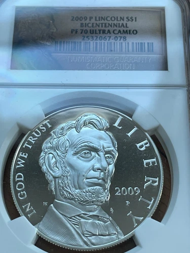 2009 Abraham Lincoln Commemorative Proof Silver Dollar NGC PF 70 Ultra Cameo