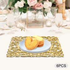 6*Charger Plates, Mirror Chargers for Dinner Plates, Square Chargers for Wedding