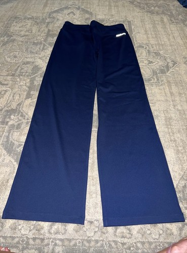 New Hiskywin Pants Womens Sz. XL Wide Leg Pull On Stretch Navy Blue