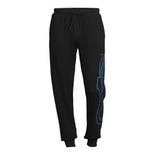 Black Panther Sweatpants with Purple Decals Size Large 42/44
