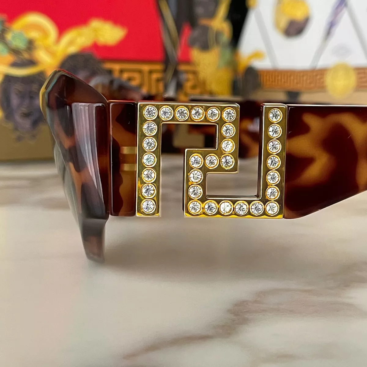 Versace sunglasses with rhinestones discount