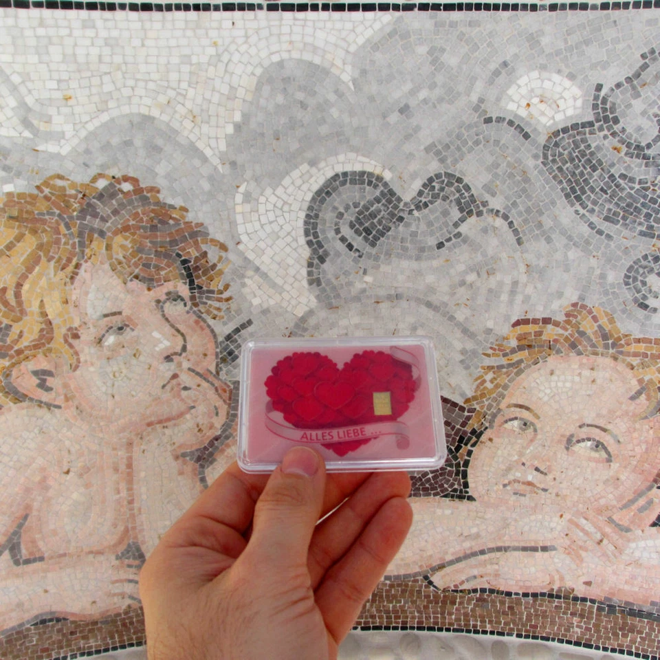 Valcambi 1 Gramm 999.9 Goldbarren in Geschenk Box Alles Liebe Geschenk - Bild 4 von 4