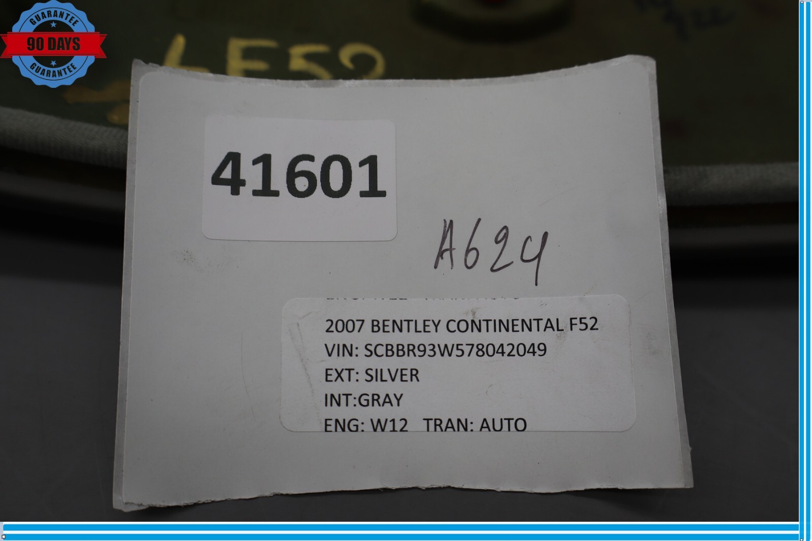 06-12 Bentley Continental Front Left Seat Back Upper Trim Cover Panel Oem