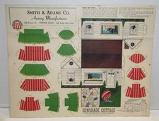 1949 Smith & Adams Awning Manufacturers Sunshade Cottage Cut Out Sheet