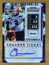 (#/23) 2020 Contenders Jeremy Chinn Auto College Ticket RC Cracked ICE