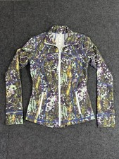 Lululemon Women's Define Jacket Full Zip Floral Sport White Purple Multi Size 6