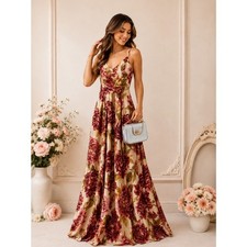 Mia Joy Joyfolie Athena Floral Maxi Dress XXS NWT Silver Purse