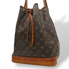 Authentic LOUIS VUITTON Monogram Noe Drawstring One Shoulder Bag Brown