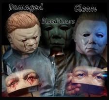 Halloween II, 1981 Michael Myers Warlock H2 MASK INSERT, Damage Blood Tears