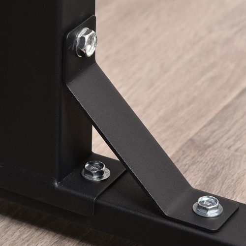 HOMCOM Set 2 Rack Supporto Bilanciere Altezza Regolabile a 12 Livelli in Acciaio - Foto 10 di 10