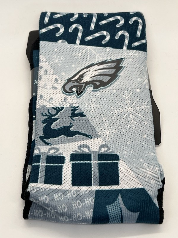 Rock Em Philadelphia Eagles NFL Christmas Themed Socks BRAND NEW!