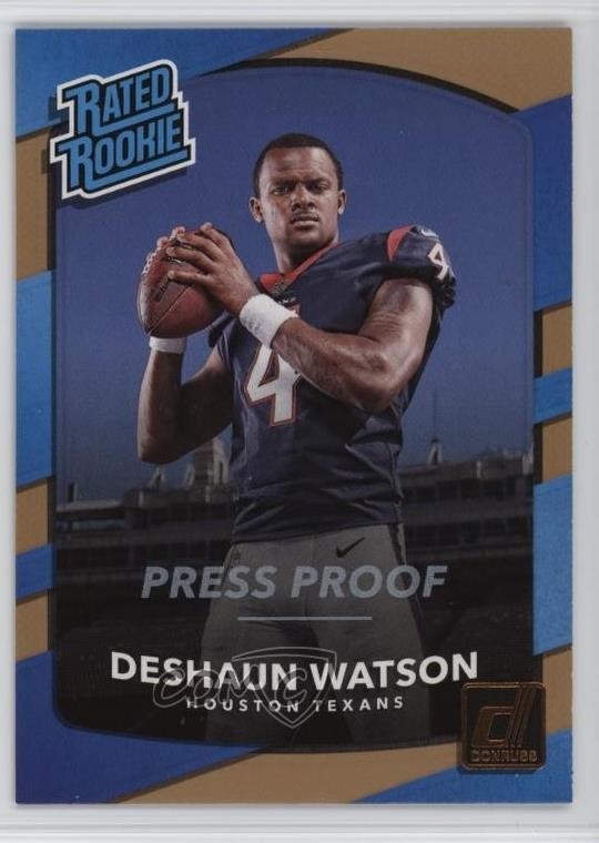 2017 Panini Donruss Rated Rookie Retail Press Proof Bronze Deshaun Watson 3hd