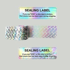 50Pcs Silver Security Seal Tamper Proof Warranty Void Label Sticker 3.14"x 0.98"