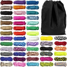 52 Colors Paracord Set, 4mm Paracord 550 Multifunctional Paracord Bracelets Nylo