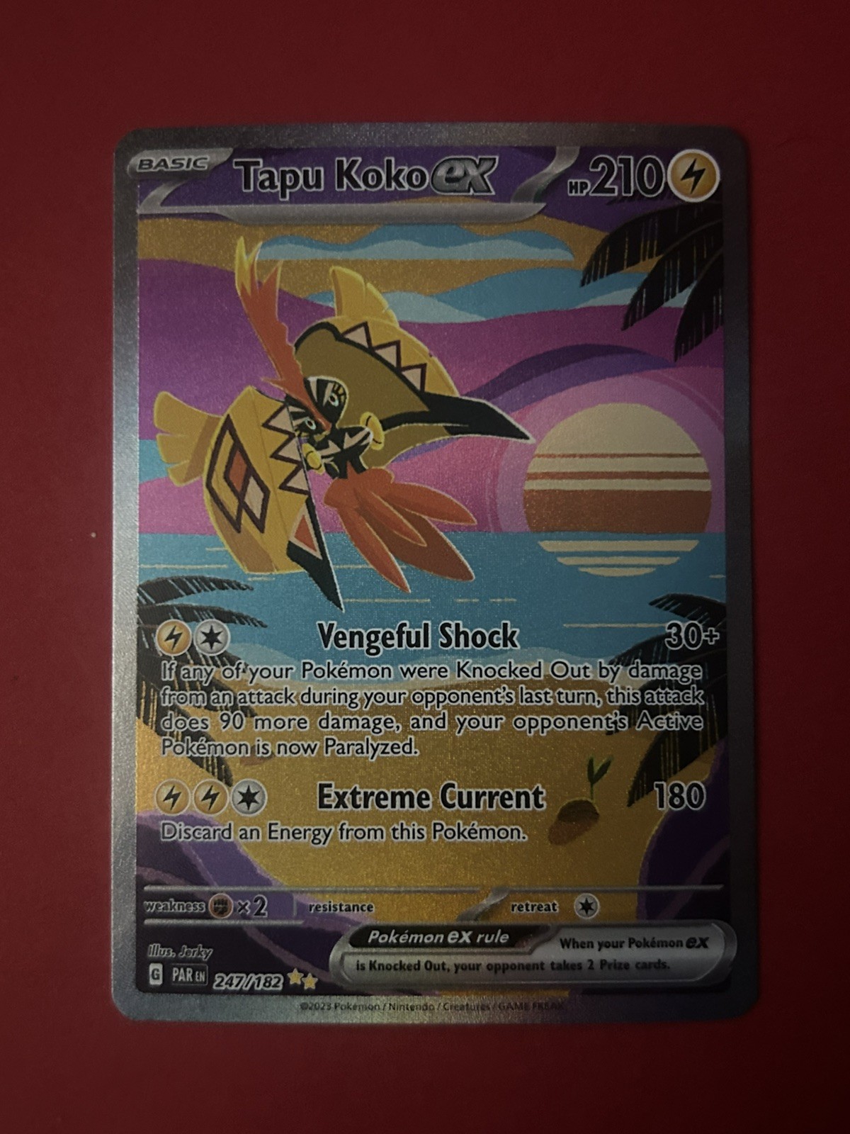 Pokémon: Tapu Koko EX 247/182 Paradox Rift NM/M