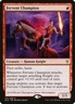 MTG FERVENT CHAMPION 124 - THRONE OF ELDRAINE ELD - RED HUMAN KNIGHT