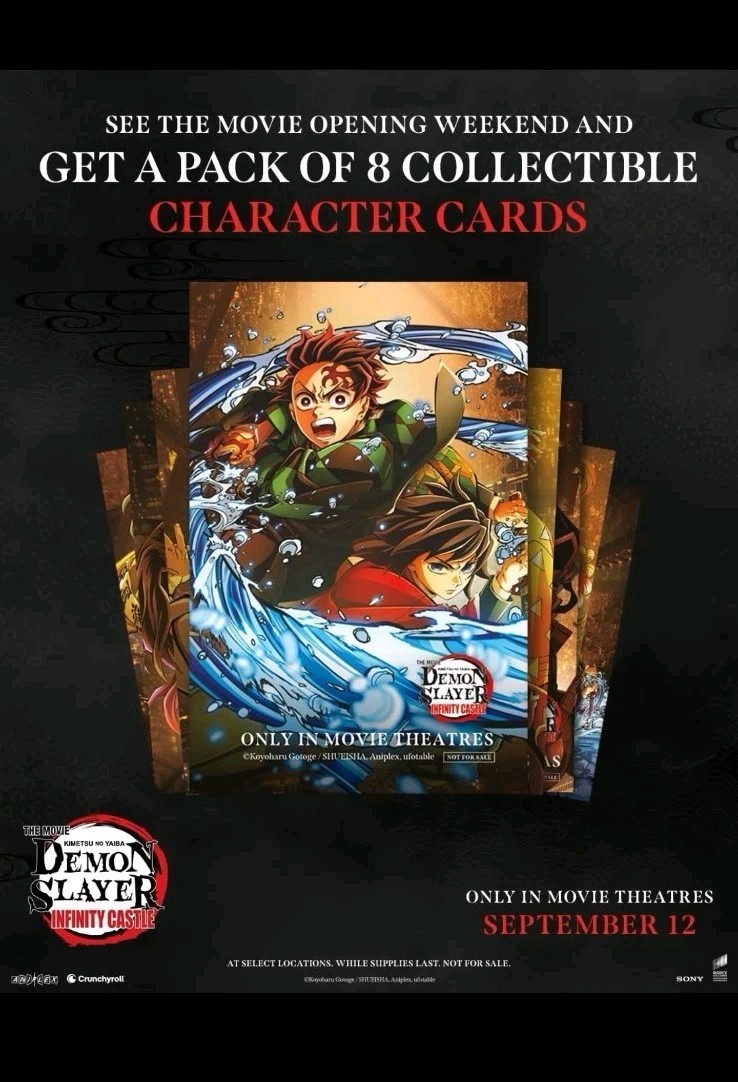Demon Slayer Infinity Castle Movie (2025) Sealed Pack Set of 8