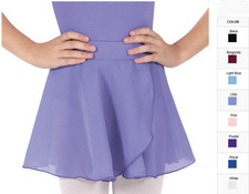 Eurotard Girls Chiffon Mock Wrap Pull-On Skirt Skirts Child