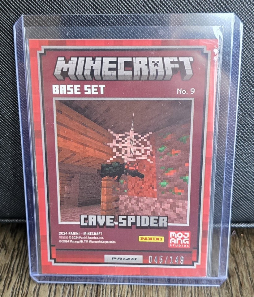 2024 Minecraft Prizm Cave Spider No. 9 Optichrome Refractor Base Set 47 ...