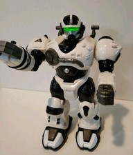 Robot Happy Kid M.A.R.S. 7" Toy Light Up Walking White Motorized Battery Operate