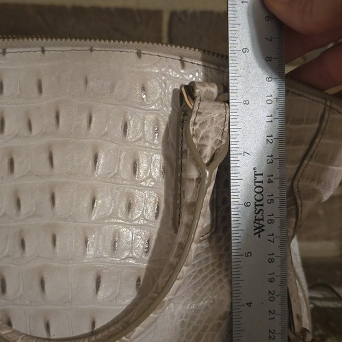 Brahmin Duxbury Umhängetasche Kroko-Prägung Leder weiß - Bild 9 von 10