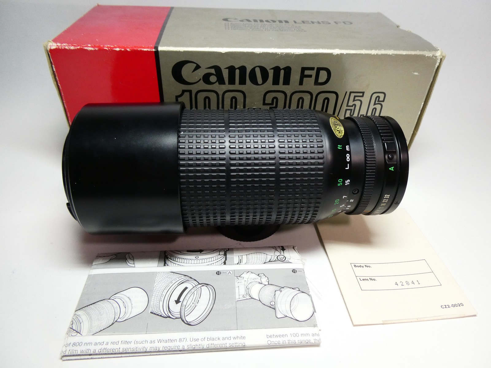 Canon Zoom Boxed FD 100-300mm Constant f5.6 Zoom Lens Canon FD for Fit or DSLR