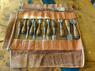 Full Set of 12 Stanley Everlasting No 40 Vintage Wood Chisels