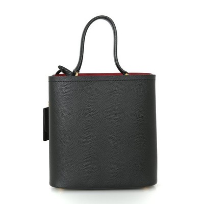 Prada Panier Double Saffiano Leather Bucket Tote Shoulder Bag