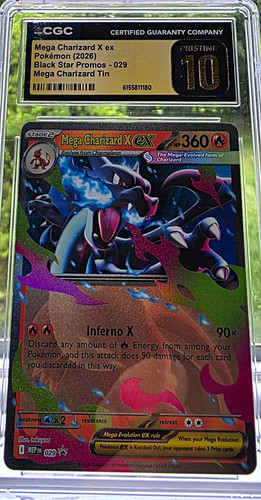 CGC Pristine 10 Mega Charizard X EX Black Star Promo 029/2016 Holo