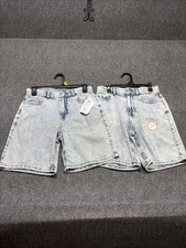 Lot Of 2 Wonder Nation Denim Boys Shorts Size 12 5 Pocket Cotton NWT