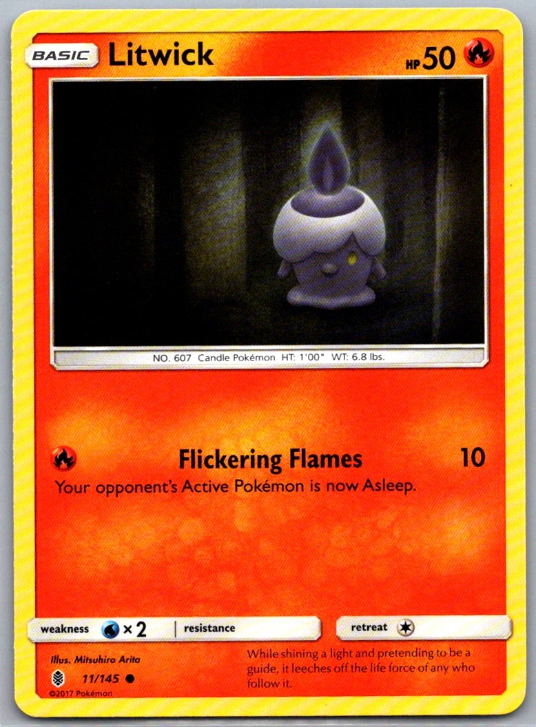 Litwick 11/145 -SM - Guardians Rising Common NM