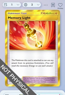 Pokemon TCG Pocket - Memory Light with Gold Frame, English