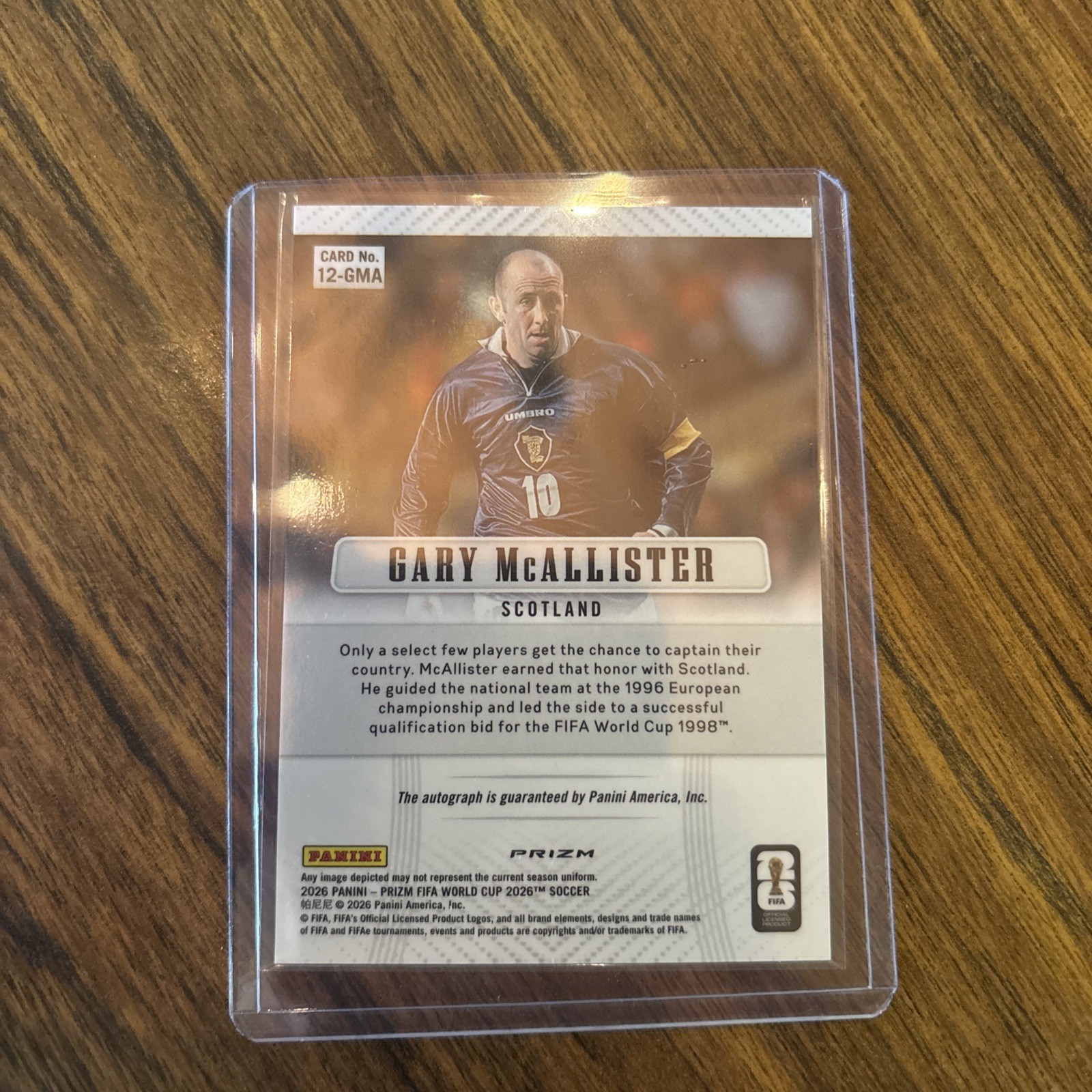 2026 Prizm FIFA World Cup Gary McAllister Hyper Wave Prizm Refractor Auto SSP🔥 view 2