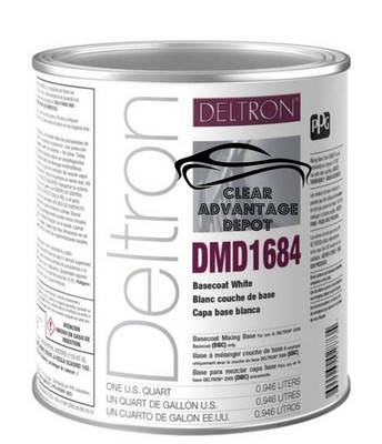PPG Refinish Deltron 1 Quart Dmd1684 Basecoat White Paint Free Shipping!